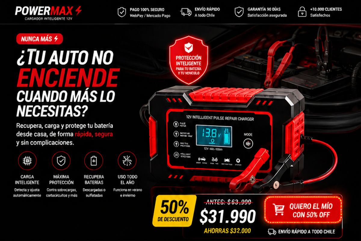 CARGADOR INTELIGENTE DE BATERIAS PARA AUTO POWER FIT!!!